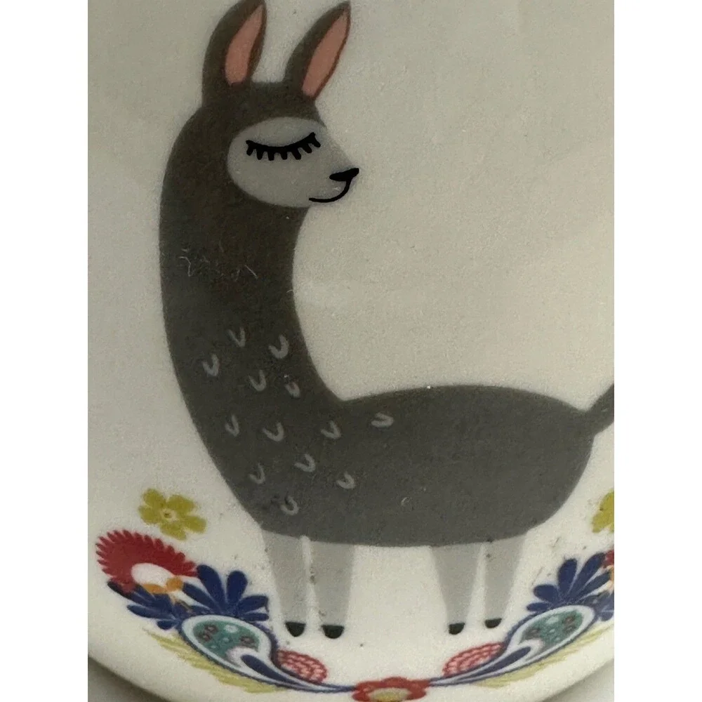 Opalhouse Target Llama Coffee Mug Porcelain Floral Boho White Colorful